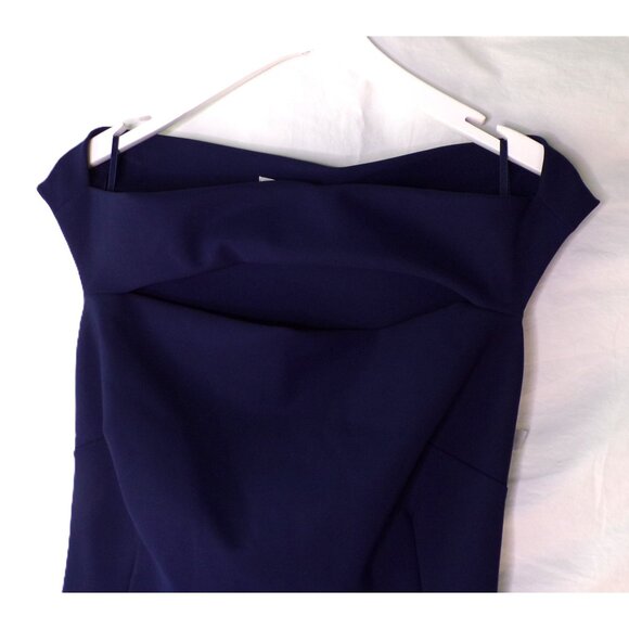 🆕CHIARA BONI Melania Off Shoulder Cocktail Jersey Dress 6 Blue - Picture 9 of 14